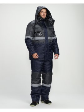Костюм зимний Мегрес-2 СОП (тк.OxLine,90) п/к, т.серый/т.синий
