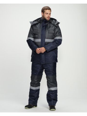 Костюм зимний Мегрес-2 СОП (тк.OxLine,90) п/к, т.серый/т.синий