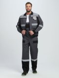Костюм Вивантек-2 СОП У. (тк.Смесовая,240) п/к, т.серый/черный/св.серый