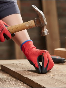 Перчатки ProfLineSpecialist нейлоновые с Н-покрытием, красный