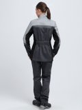 Костюм женский Вектрон-1 (тк.Смесовая,240) брюки, т.серый/св.серый/черный