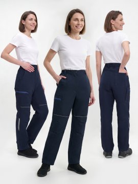 Брюки женские ProfLineSpecialist (тк.Смесовая,240), т.синий/васильковый