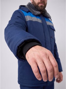 Костюм зимний Квайл-2 СОП  (тк.Смесовая,210) п/к, т.синий/васильковый